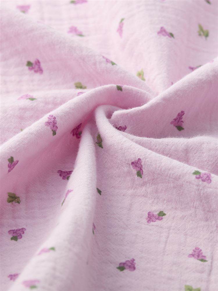 100% Cotton Double Gauze Fruit Print Pajama Set  Soft, Breathable & Romantic Loungewear