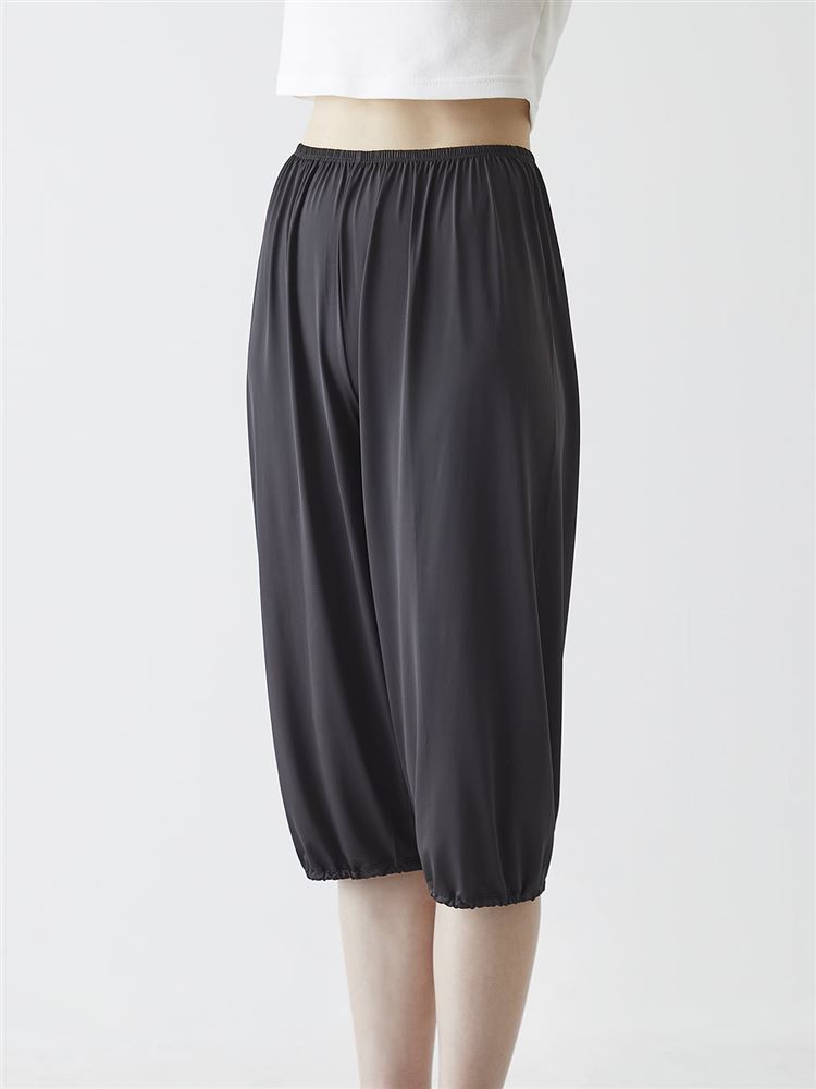 Anti-Sheer Culotte Slip Pants 7-Minute Length | Quick-Dry, Static-Free & Toilet-Safe Hem Design