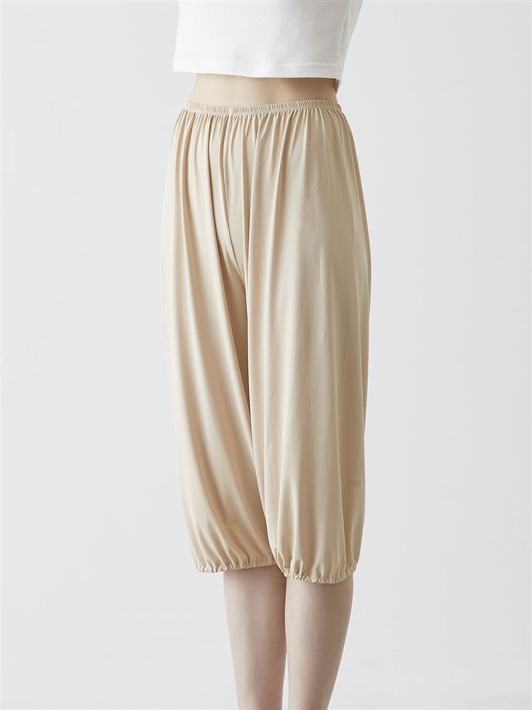 Anti-Sheer Culotte Slip Pants 7-Minute Length | Quick-Dry, Static-Free & Toilet-Safe Hem Design