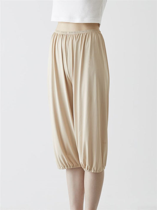 Anti-Sheer Culotte Slip Pants 7-Minute Length | Quick-Dry, Static-Free & Toilet-Safe Hem Design