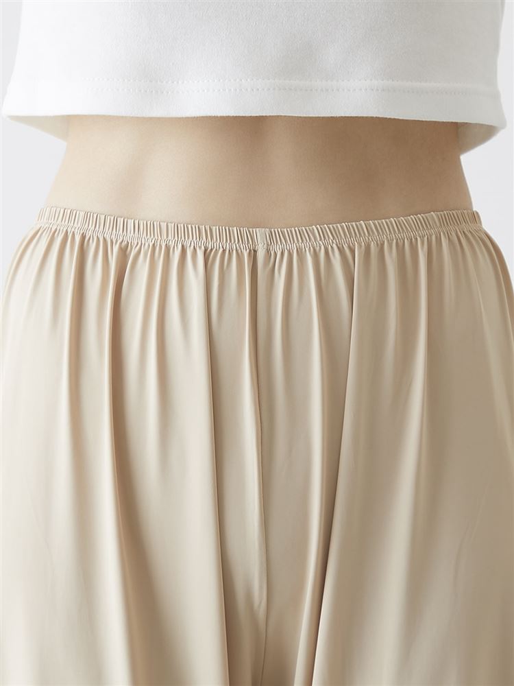 Anti-Sheer Culotte Slip Pants 7-Minute Length | Quick-Dry, Static-Free & Toilet-Safe Hem Design