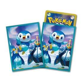 Pokémon TCG Deck Shield Sleeves “Piplup, Prinplup & Empoleon” | 64-Count Protective Card Sleeves | Official Pokémon Japan
