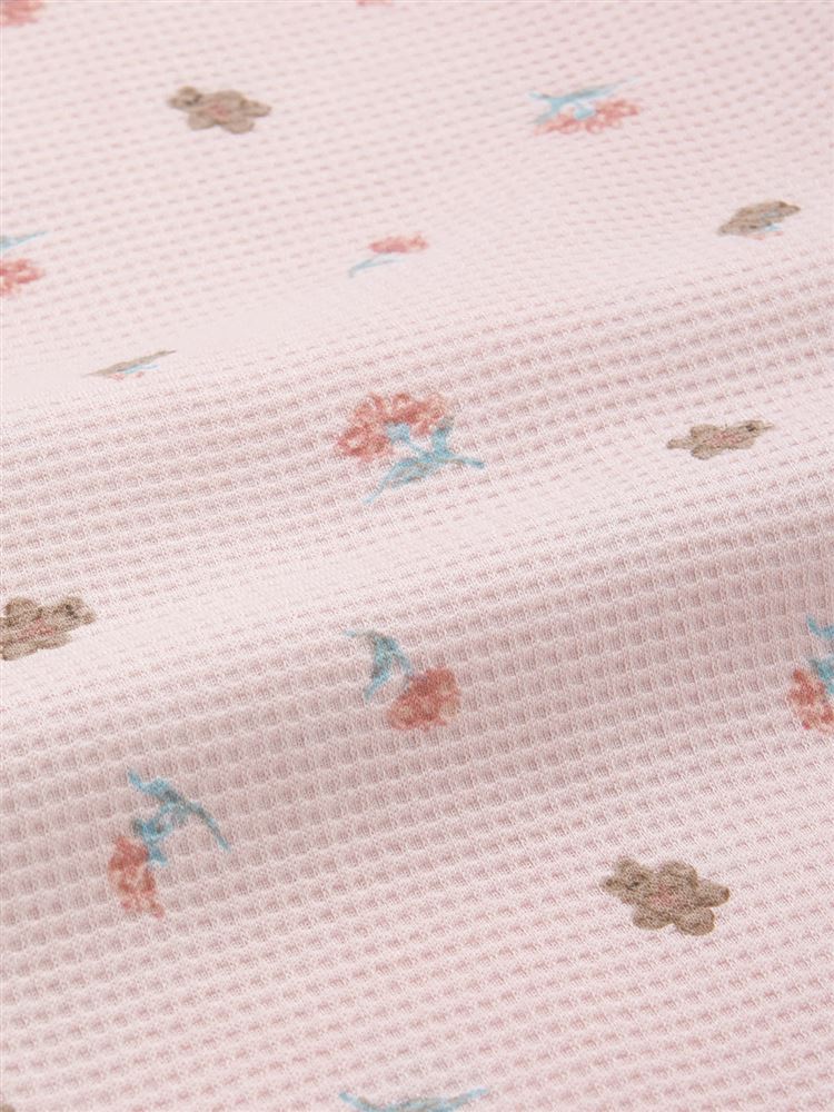 Temperature Control Waffle Fabric Floral & Animal Pajamas – Soft & Breathable