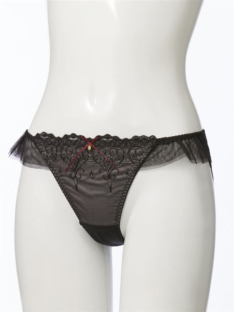 Melty Charme Bra & Panty Set – Heart Motif, Glitter Lace, Deep Cleavage Confidence