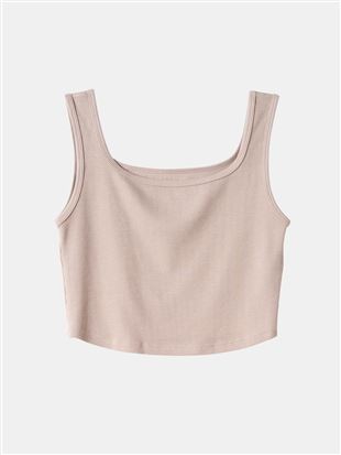 [Cool to the Touch] Cotton-Blend Ribbed Cropped Tank Top | Quick-Dry & Breathable Summer Essential