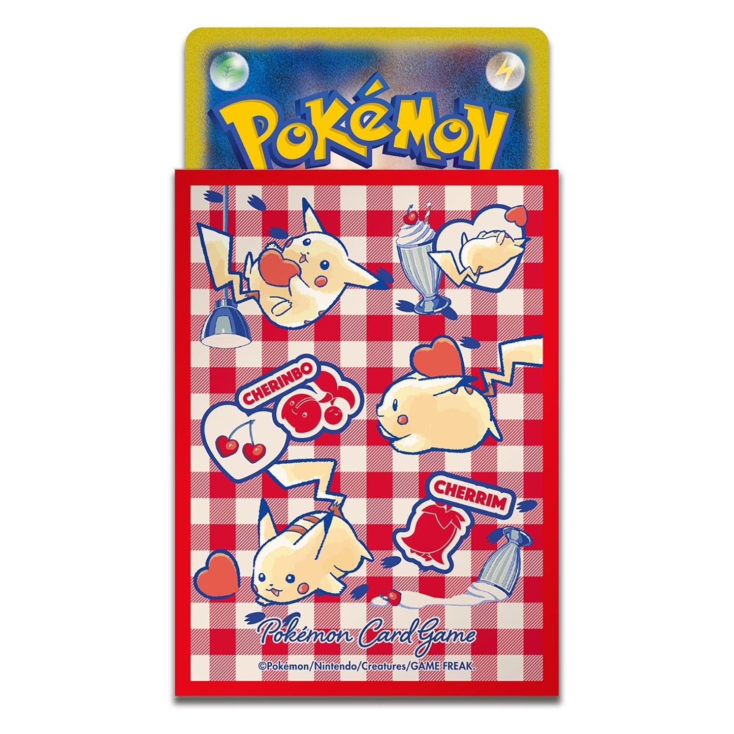 Pokémon TCG Deck Shield “Pikachu & Heart” [Red] | 64-Sleeve Set | Protect Your Cards in Adorable Pikachu Style