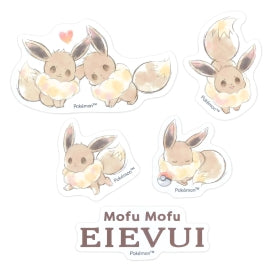 Pokémon Mini Deco Collage Stickers | Eevee Pink Design | Waterproof & Light-Resistant 5-Pack