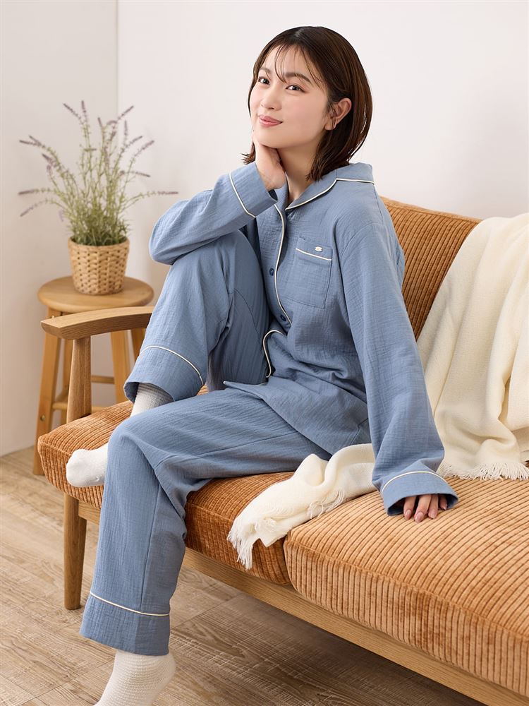[Relaxed Fit Pajamas] 100% Cotton Double Gauze Pajamas | Breathable & Gentle Sleepwear