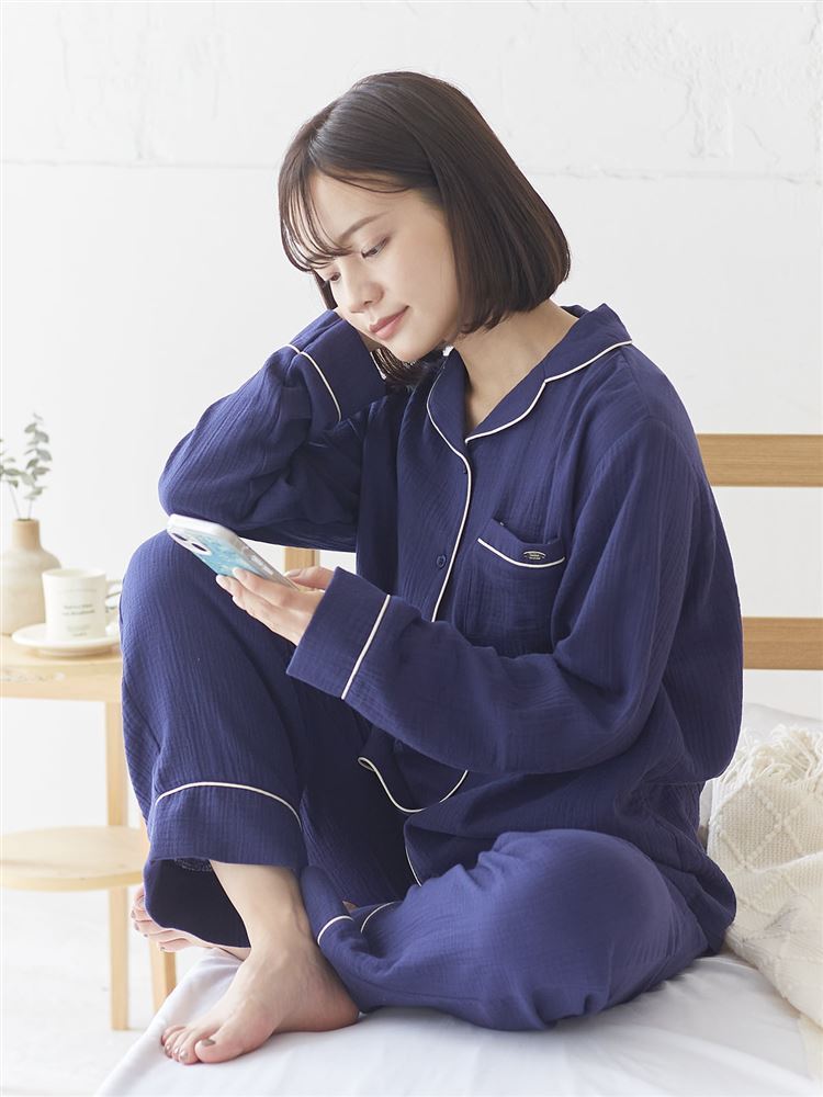 [Relaxed Fit Pajamas] 100% Cotton Double Gauze Pajamas | Breathable & Gentle Sleepwear