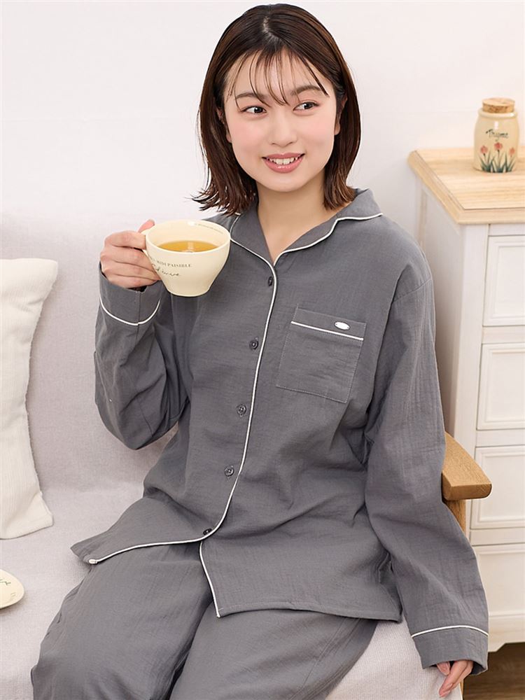 [Relaxed Fit Pajamas] 100% Cotton Double Gauze Pajamas | Breathable & Gentle Sleepwear