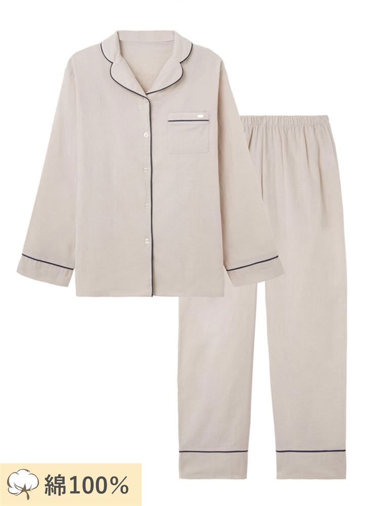 [Relaxed Fit Pajamas] 100% Cotton Double Gauze Pajamas | Breathable & Gentle Sleepwear