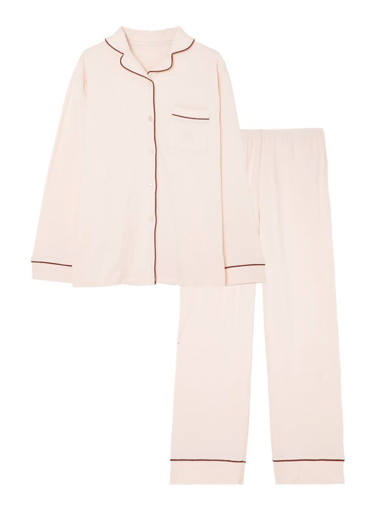 Temperature-Regulating Front-Open Long-Sleeve Pajamas | All-Season Comfort Sleepwear