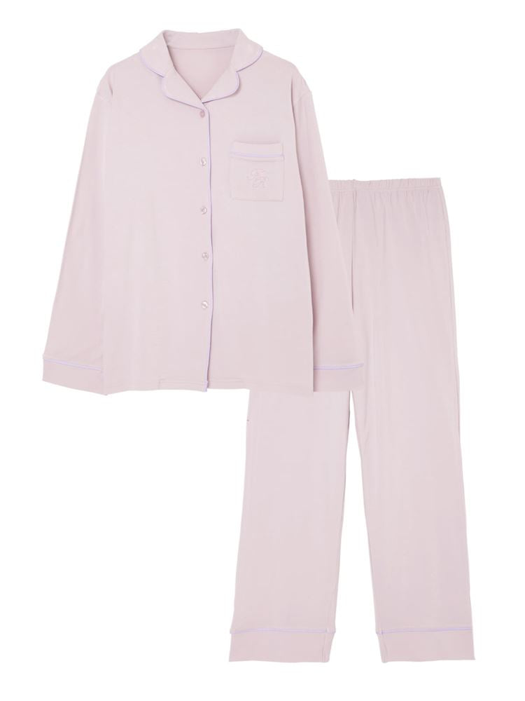 Temperature-Regulating Front-Open Long-Sleeve Pajamas | All-Season Comfort Sleepwear