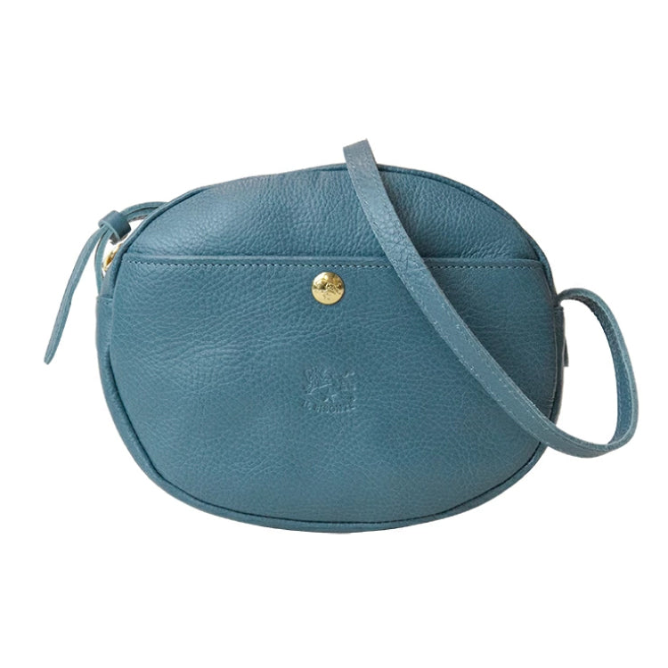 IL BISONTE Mini Crossbody Bag | Round Leather Shoulder Bag, Adjustable Strap & Unisex Style