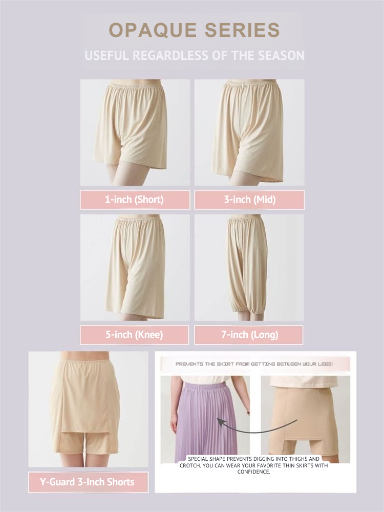 Anti-Sheer Culotte Slip Shorts 1-Inch Short | Quick-Dry & Anti-Static Comfort
