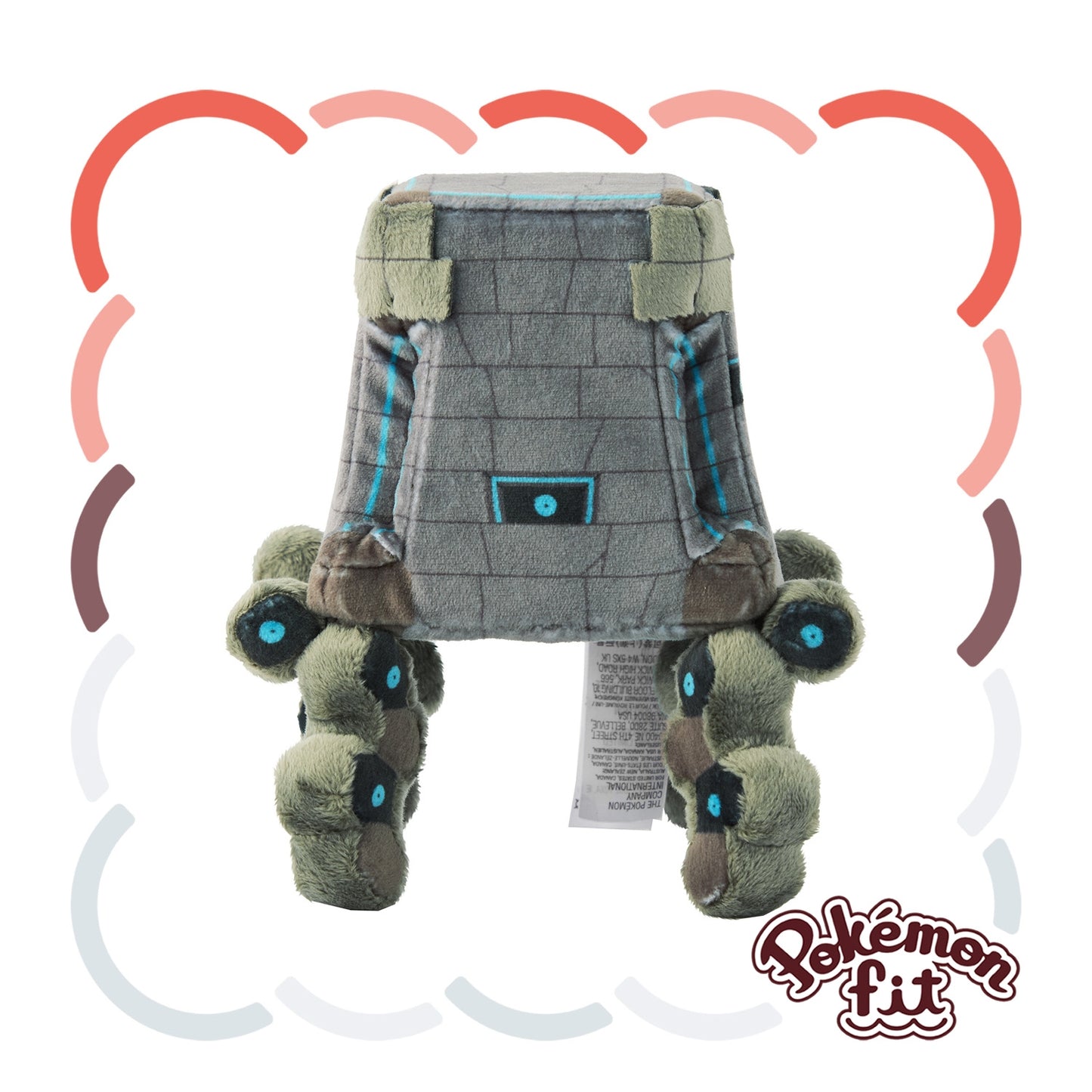 Pokémon Fit Stakataka Plush – Alola Region Ultra Beast (Palm-Sized Collectible)