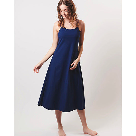 Speedo Refined Long Dress - Quick-Dry UV Cover-Up (Black/Violet/Navy)