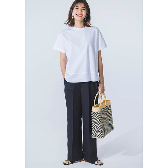 Dignite Collier Washable Back-Slit Hem Switch T-Shirt Elegant Structure Meets Everyday Comfort