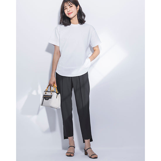 Dignite Collier Washable Back-Slit Hem Switch T-Shirt Elegant Structure Meets Everyday Comfort