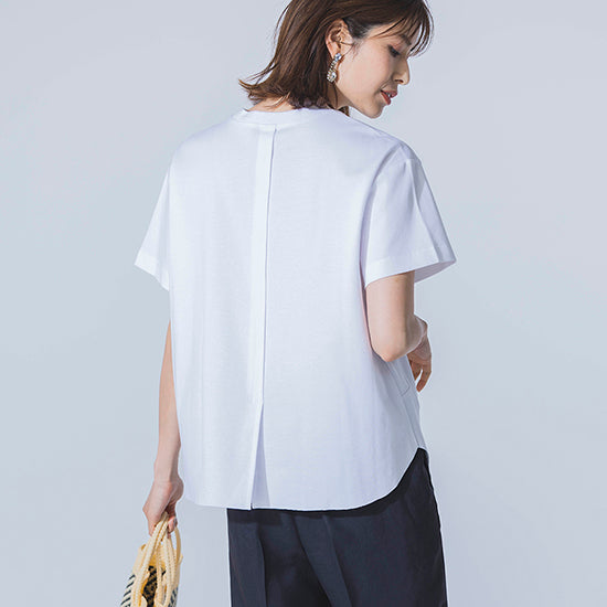Dignite Collier Washable Back-Slit Hem Switch T-Shirt Elegant Structure Meets Everyday Comfort