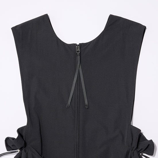 ALEGRE Half-Zip Active Jumpsuit (Off-White/Black)