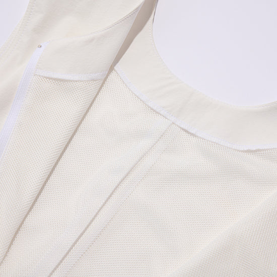 ALEGRE Half-Zip Active Jumpsuit (Off-White/Black)