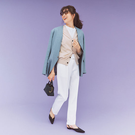THREE SQUARE Stretch Slim Pants – Wrinkle-Resistant & Flattering Fit