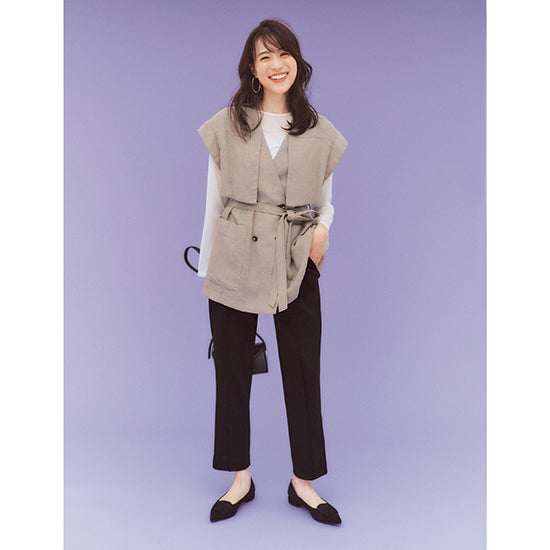 THREE SQUARE Stretch Slim Pants – Wrinkle-Resistant & Flattering Fit