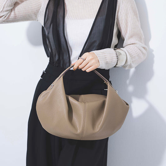 Cache Cache Unique Form 2-Way Mini Shoulder Bag - Ocher/Black (Faux Leather)
