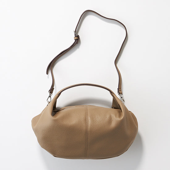 Cache Cache Unique Form 2-Way Mini Shoulder Bag - Ocher/Black (Faux Leather)