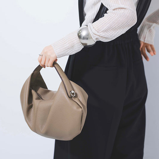 Cache Cache Unique Form 2-Way Mini Shoulder Bag - Ocher/Black (Faux Leather)