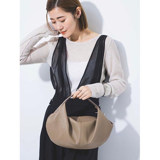 Cache Cache Unique Form 2-Way Mini Shoulder Bag - Ocher/Black (Faux Leather)