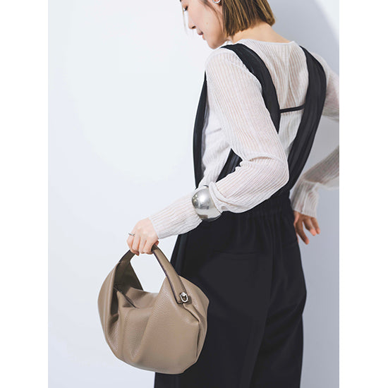 Cache Cache Unique Form 2-Way Mini Shoulder Bag - Ocher/Black (Faux Leather)