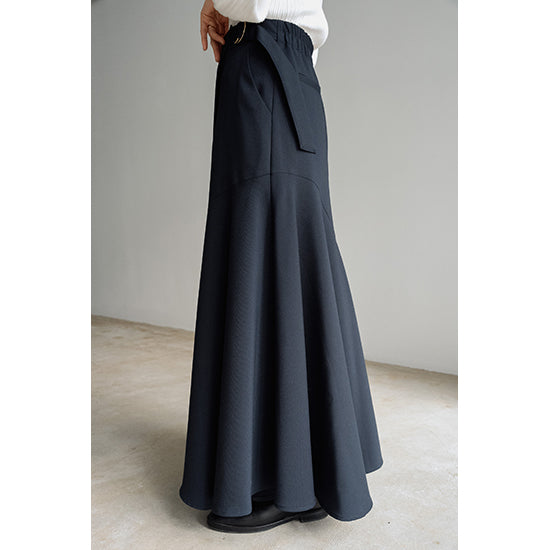 RISLEY Tailored Wrap Skirt in Navy – Polished & Versatile