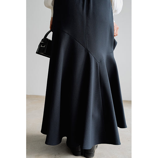 RISLEY Tailored Wrap Skirt in Navy – Polished & Versatile