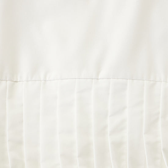 THREE SQUARE Pleated Tuck Blouse with Balloon Sleeves – Elegant Back Zipper – Cotton Blend