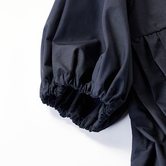 THREE SQUARE Pleated Tuck Blouse with Balloon Sleeves – Elegant Back Zipper – Cotton Blend