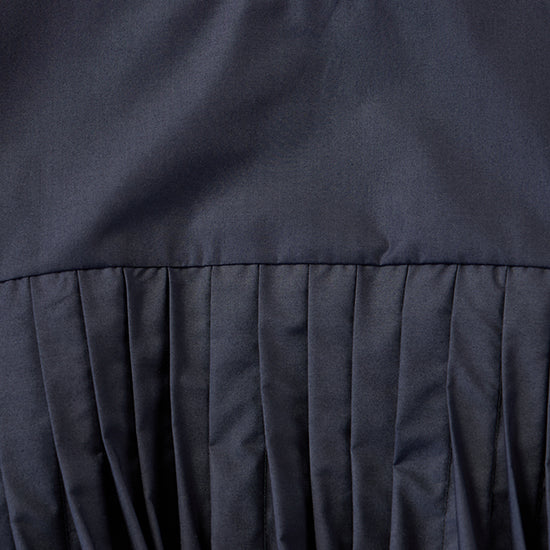 THREE SQUARE Pleated Tuck Blouse with Balloon Sleeves – Elegant Back Zipper – Cotton Blend