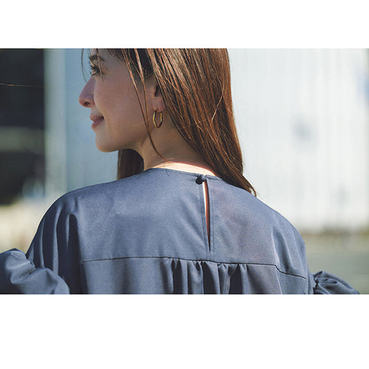 THREE SQUARE Frill Sleeve All-in-One – Elegant Jumpsuit with Water-Repellent Finish