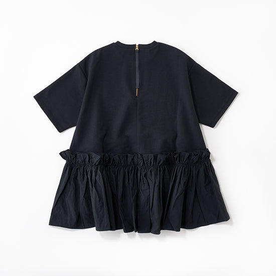 THREE SQUARE Peplum Combo Half-Sleeve Pullover Statement Style Meets Everyday Comfort