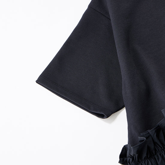 THREE SQUARE Peplum Combo Half-Sleeve Pullover Statement Style Meets Everyday Comfort