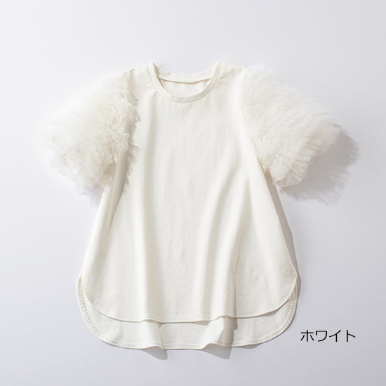 SECRET TROPHY Tulle Sleeve Pullover – Feminine Puff Sleeves Meets Everyday Comfort