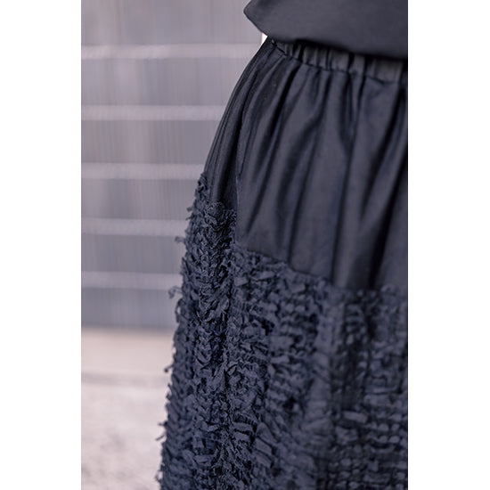 SECRET TROPHY Docking Dress – All-Black Sophistication with Couture-Style Embroidery
