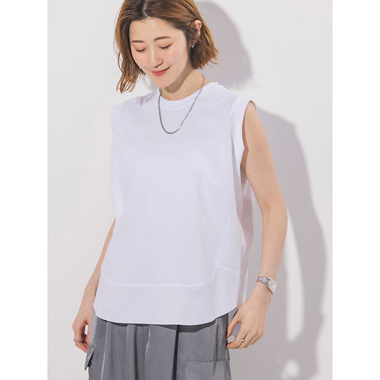 Dignite Collier Washed Sleeveless Pullover (Off-White/Charcoal)