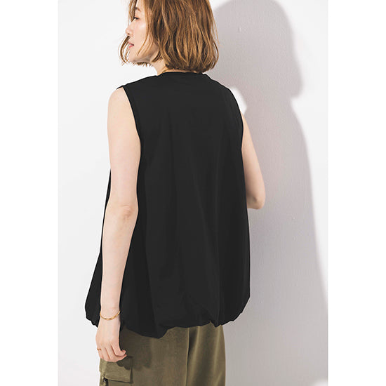 RAW FUDGE Balloon Flare Sleeveless Pullover (Black/Orange)