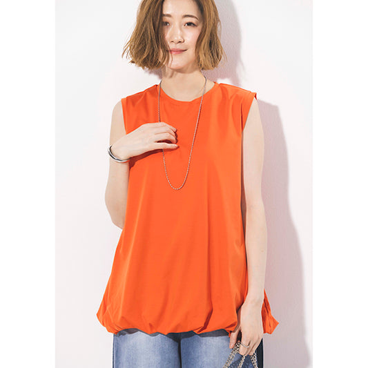 RAW FUDGE Balloon Flare Sleeveless Pullover (Black/Orange)