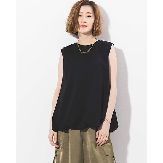 RAW FUDGE Balloon Flare Sleeveless Pullover (Black/Orange)