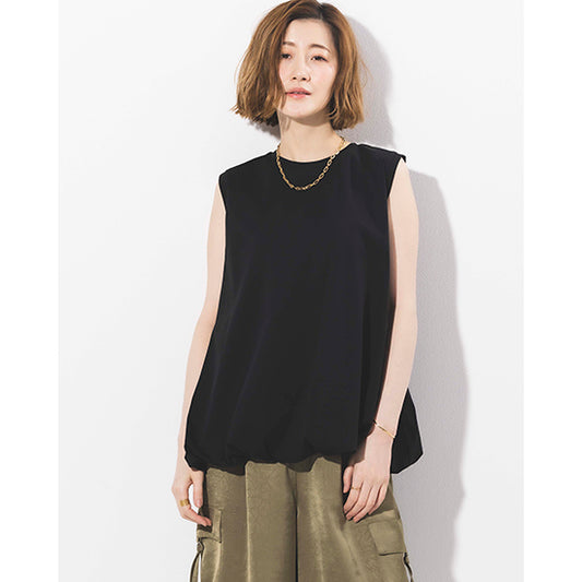 RAW FUDGE Balloon Flare Sleeveless Pullover (Black/Orange)