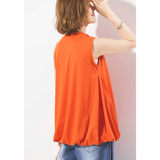 RAW FUDGE Balloon Flare Sleeveless Pullover (Black/Orange)