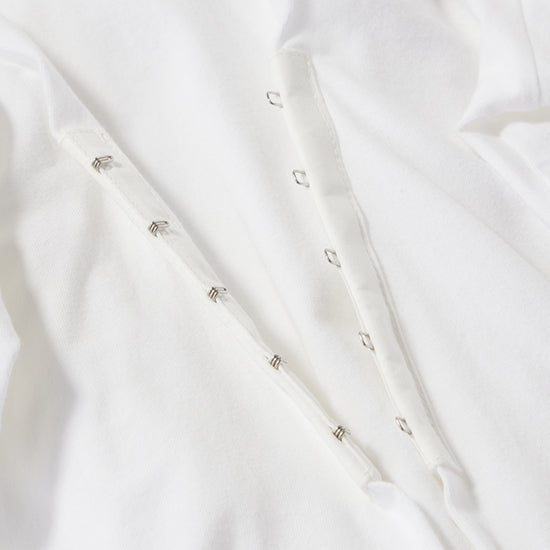 VERSEAU 2WAY Corset-Style T-Shirt – Stretch Jersey Tee with Hook Detail